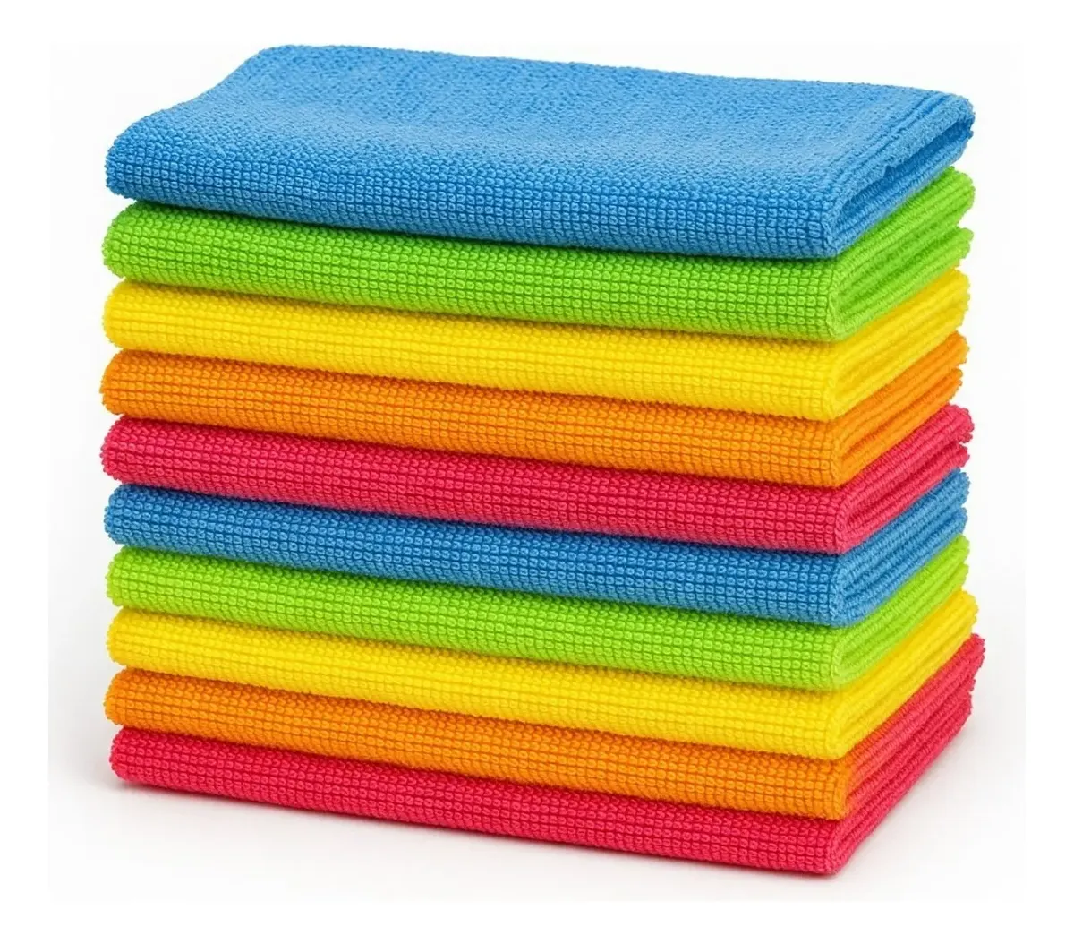 Kit 10 Flanela Microfibra Limpa Vidro Pia Pano Multiuso
